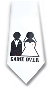 Svadobná kravata pre manžela - GAME OVER